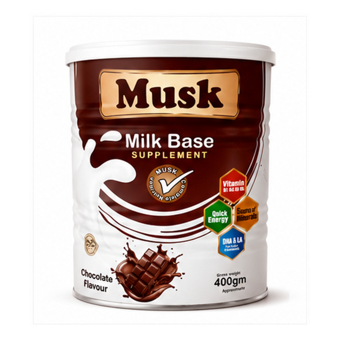 Musk Milk Base Supplement Chocolate Flavour 400g