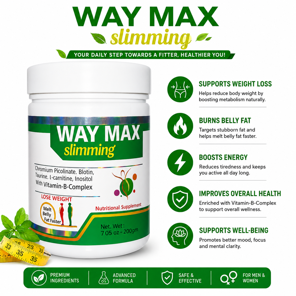 Way Max Slimming Powder – Advanced Weight Management Formula (200g)