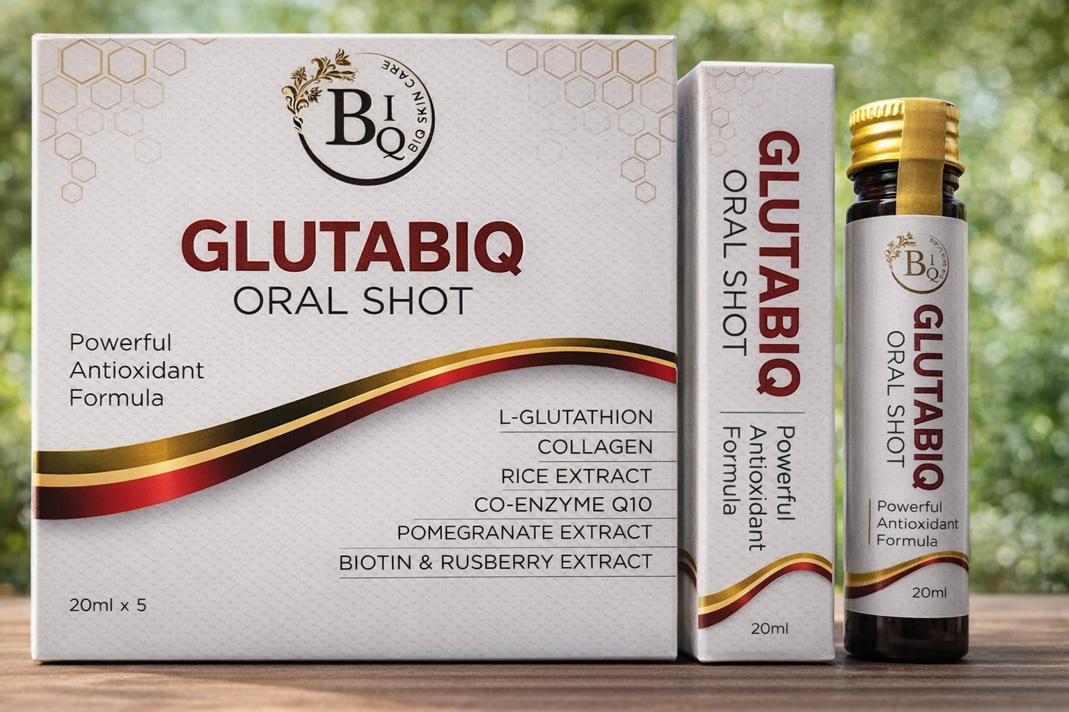 Glutabiq Glutathione Oral Shot 20ml (Pack of 5)